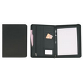 Leatherette Padfolio With Zipper, Interior Pockets And Notepad